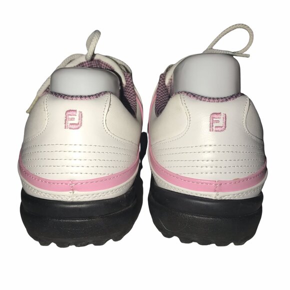 FootJoy Comfort Pink White Golf Shoes Womens 10M Lace Ups Athletic Spikes - Picture 6 of 8